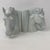 VTG Set 2 Mid Century Ceramic Horse Head Bookends Pale Blue White Glazed 8.5" For Sale - Image 4 of 11