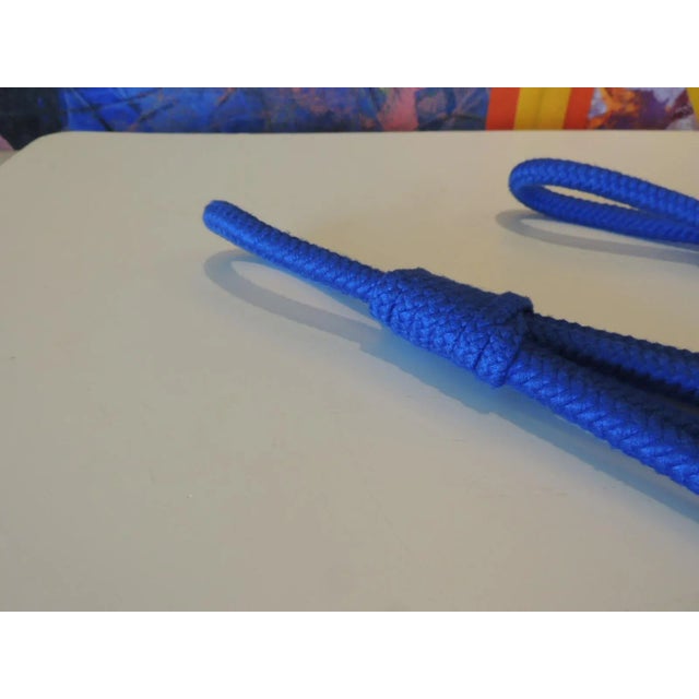 Set of '2' Houle's Paris Royal Blue Silk Woven Curtain Tiebacks. Size: 22" long