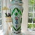 1920s GORGEOUS emerald green Bohemian glass accent lamp // White opaline cut to clear // hand-painted flower garlands // cased glass // cameo For Sale In Kansas City - Image 6 of 10