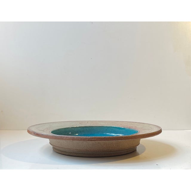 Ceramic Sea of Glaze Ceramic Dish from Nils A. Kähler, 1970s For Sale - Image 7 of 10