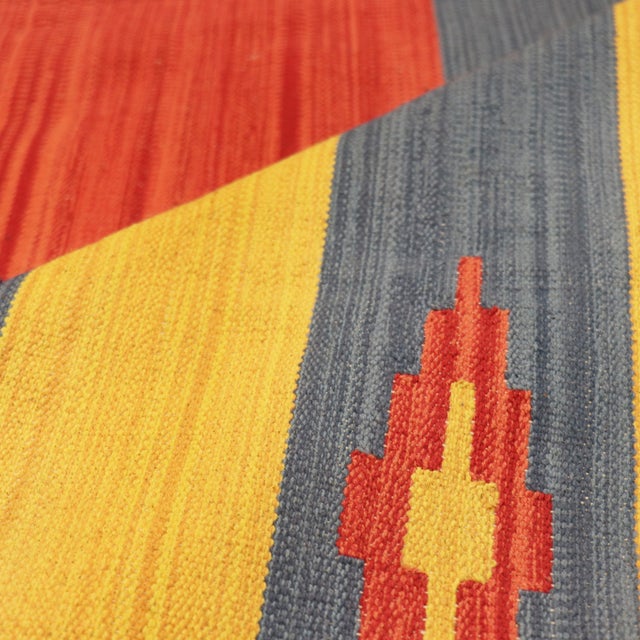 2020s Pasargad Home Kilim Multi Cotton Area Rug- 4' 0" X 6' 0" For Sale - Image 5 of 6