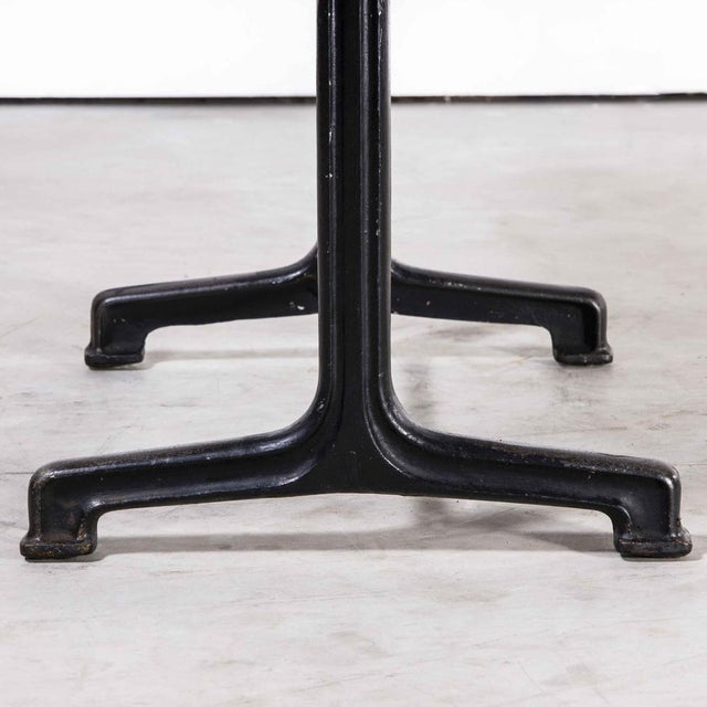 Wood Original Cast Base Bistro Dining Table from Fischel, 1930s For Sale - Image 7 of 11