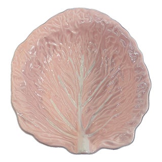 Vintage Large Blush Pink Cabbage Ware Bowl For Sale
