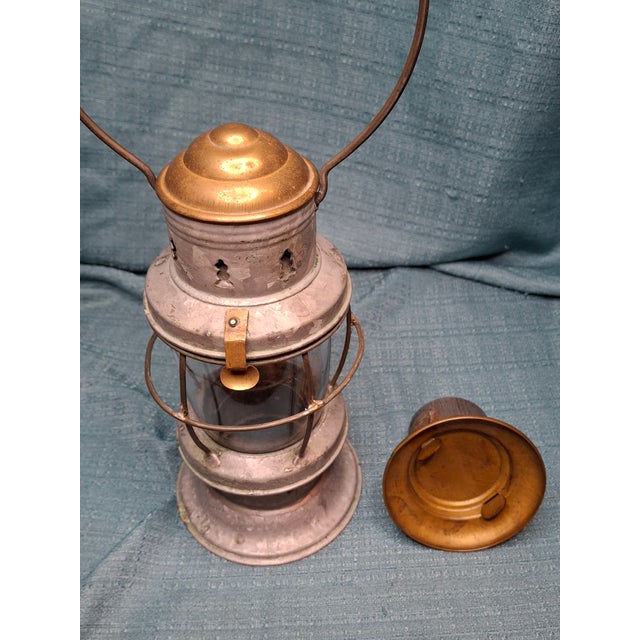 Rare Miniature Bell Top Bell Bottom Antique Lantern "Rain Lantern" Style C. 1870 For Sale - Image 13 of 17