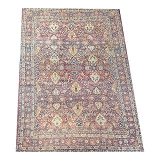 A Stunning 19th Century Allover 10' X 13' Persian Lavar Kirman Rug For Sale