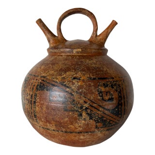 Vintage Pre-Columbian Style Art Pottery Vessel For Sale