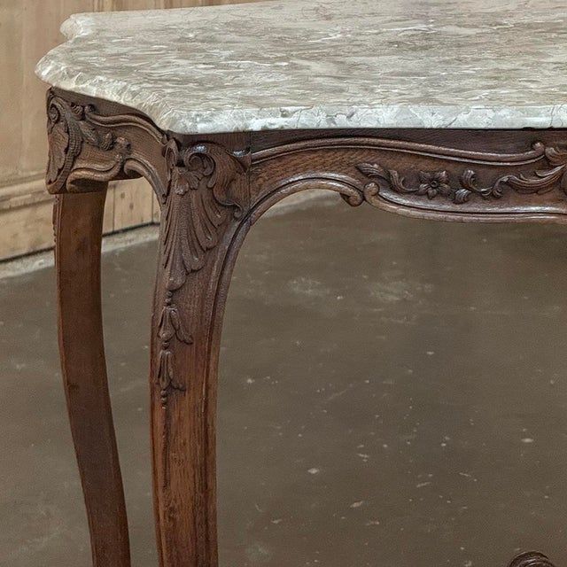 Antique French Louis XV Marble Top Center Table For Sale - Image 13 of 18
