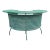 Vintage Green Metal Mesh Outdoor Patio Table For Sale