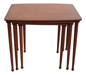 Vintage Danish Teak Nesting Tables from Møbelintarsia, 1960s, Set of 3