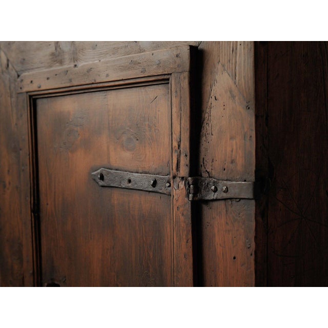 Alpine Folk Art Pine Wardrobe, Piedmont, Italy, 18th Century For Sale - Image 11 of 18