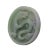 1980s Green Jade Chinese Carved Zodiac Dragon Medallion Feng Shui Pendant For Sale - Image 5 of 7