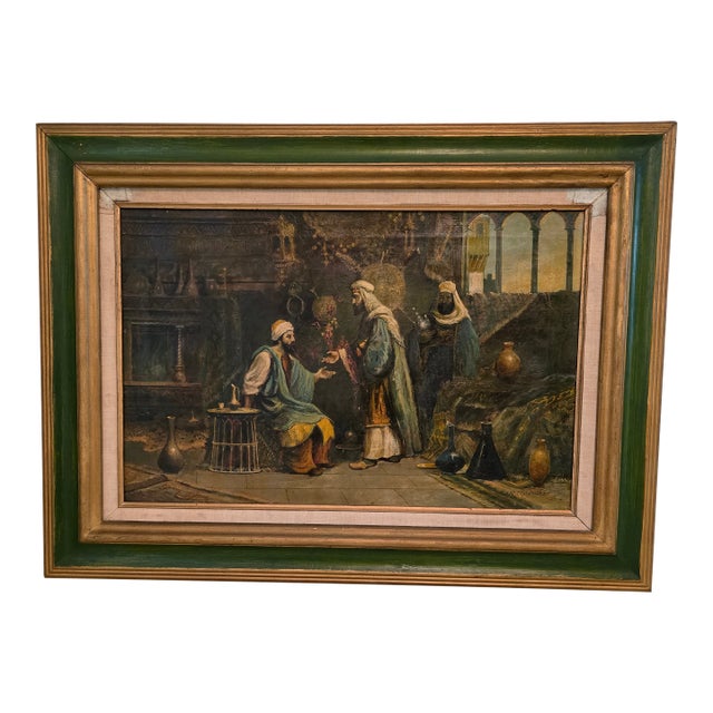 Antique Orientalist Painting F a Bridgeman Style Signed For Sale