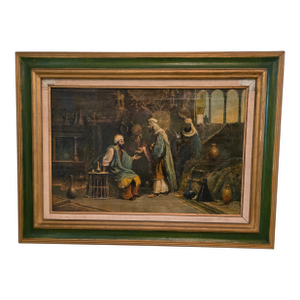 Antique Orientalist Painting F a Bridgeman Style Signed