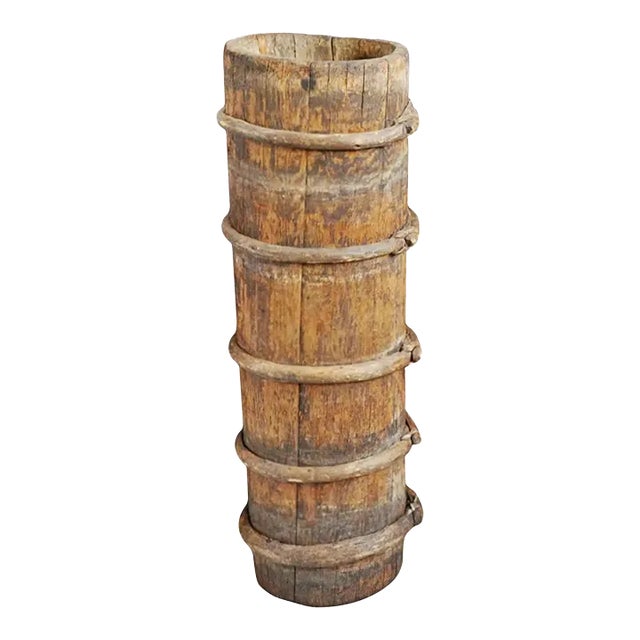 Antique Butter Churn Wood Pot For Sale