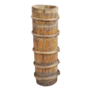 Antique Butter Churn Wood Pot