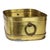 Large oval brass planter—an XL-sized jardinière or cache-pot—featuring sturdy, heavy brass handles; it can also serve as a...