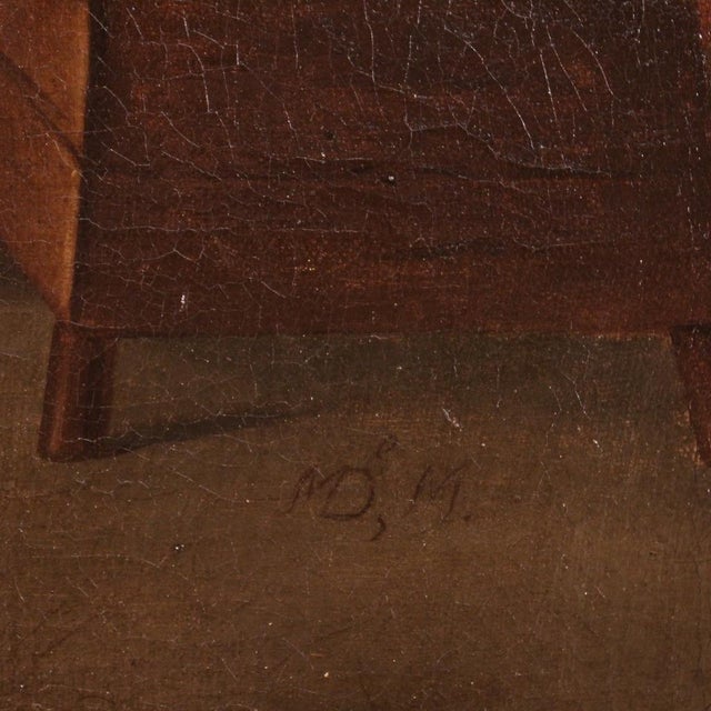 Flemish Artist, Interior Scene, 1670, Oil on Canvas For Sale - Image 10 of 13
