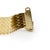 1940s Retro 14k Gold Ruby and Diamond Buckle Bracelet With Brick Link For Sale - Image 10 of 13