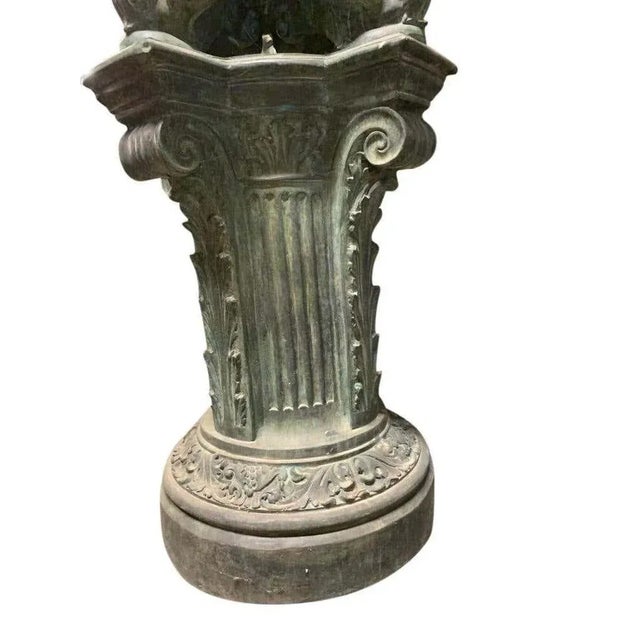 French Empire Garden Urns in Bronze, 20th Century, Set of 2 For Sale - Image 9 of 10