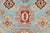 Kazak Rug 8'5'' X 9'7'' Blue Wool Tribal Hand-Knotted Oriental Carpet For Sale - Image 9 of 12