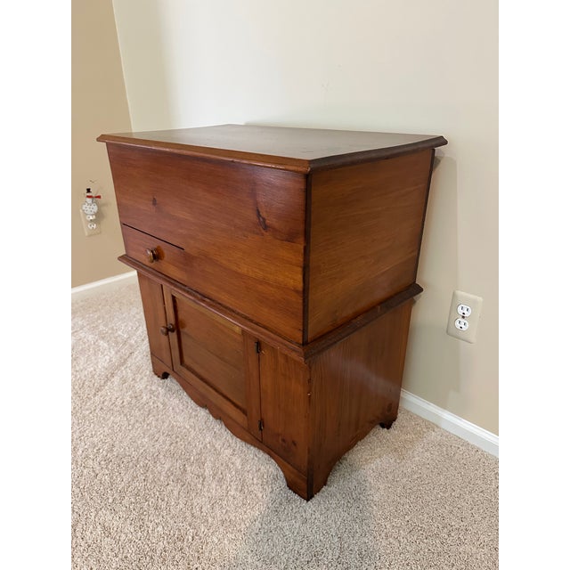 19th Century Antique Pine Lift-Top Dry Sink For Sale - Image 5 of 9