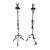 Antique Wrought Iron Floor Candelabras - Holds One Pillar Candle - Set of 2 For Sale