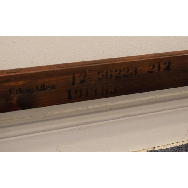 Ethan Allen Antiqued Pine Old Tavern Rustic Americana Twin Size Headboard 12-56223 - 212 Finish For Sale In Kansas City - Image 6 of 7