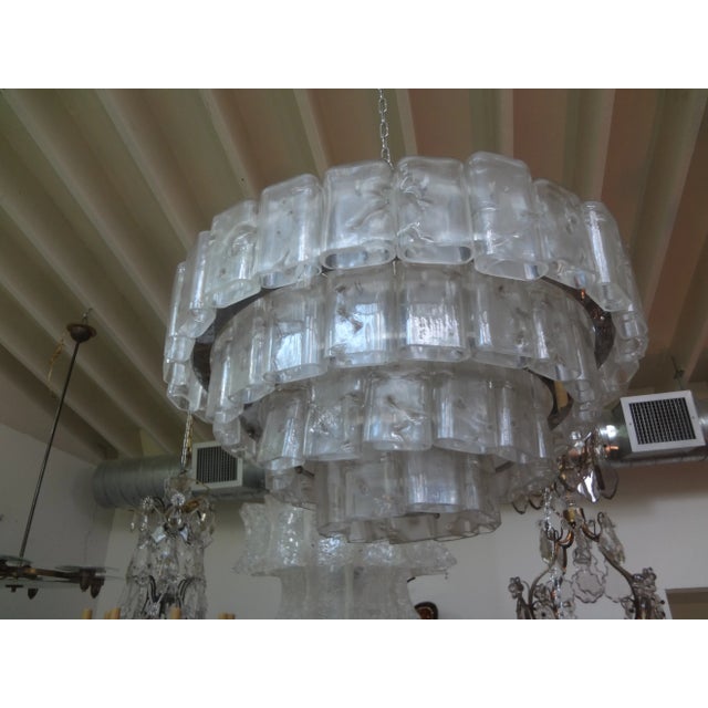 Vintage Murano Glass Chandelier by Carlo Nason for Mazzega For Sale In Houston - Image 6 of 10