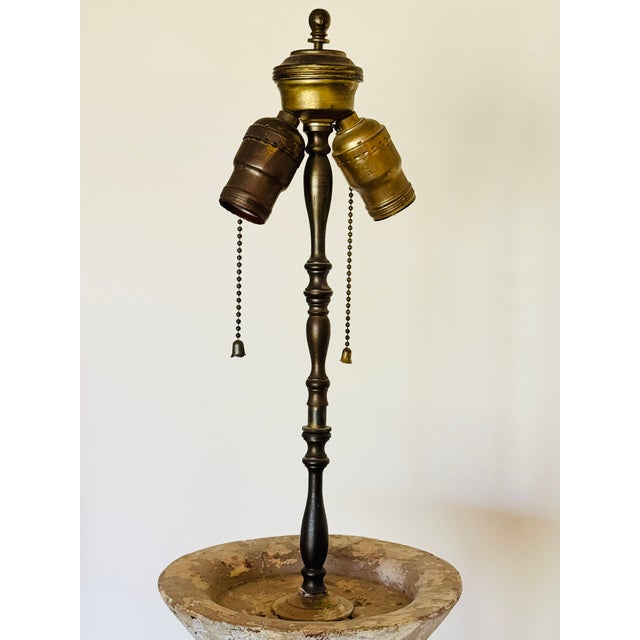 Early 19th Century Swedish Gustavian Wooden Altar Stick Lamp For Sale - Image 16 of 17
