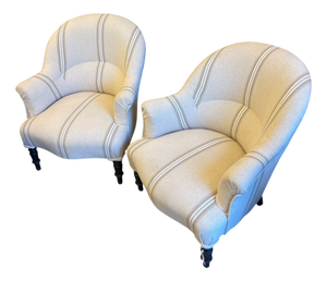 French Napoleon III Armchairs, 19th Century, Set of 2