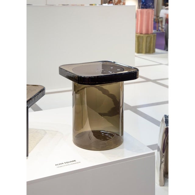 Alwa Square Three Side Table in Transparent by Sebastian Herkner for Pulpo For Sale - Image 6 of 8