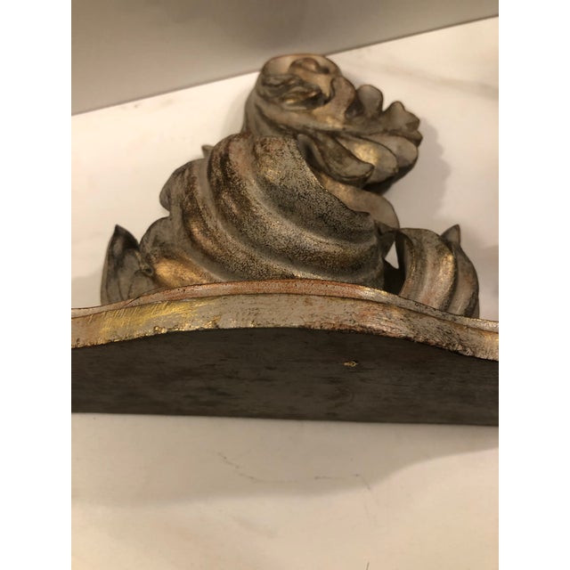 Vintage Hand-Carved Acanthus Leaf Wall Shelf For Sale - Image 9 of 11