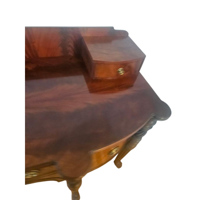 Wood 1980s Henredon Flame Mahogany Sideboard Buffet Credenza Hepplewhite Paw foot Huntboard For Sale - Image 7 of 17