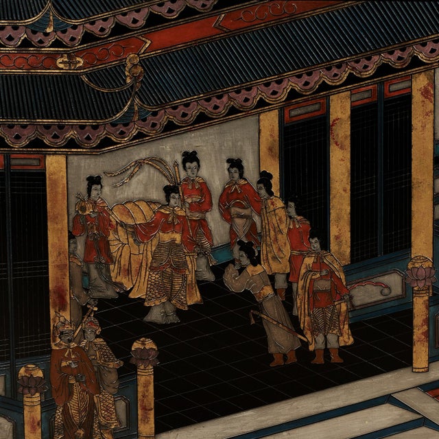 Mid Century Chinoiserie Parsons Style Console Table For Sale - Image 12 of 18