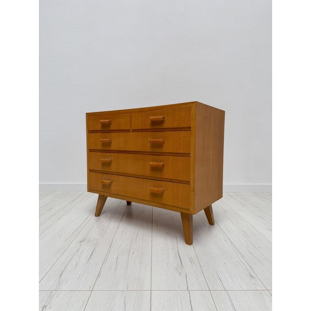 Brown Mid-Century Modern Oak Chest of Drawers, 1960s For Sale - Image 8 of 8