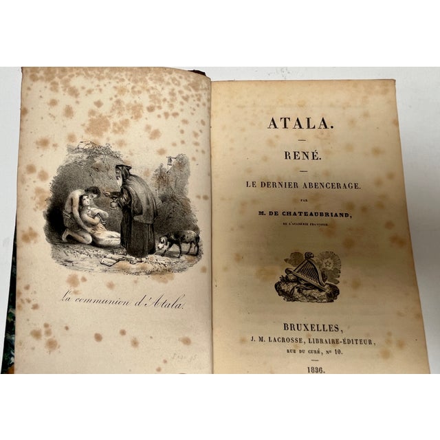 アンティーク雑貨 Old French Books 1830. antique-1830s-french-leather-