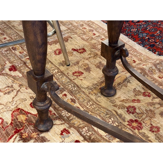 French Baroque Empress Green Marble Console Table For Sale - Image 4 of 12