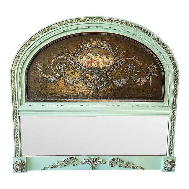 1920s Louis XVI Style Trumeau Mirror For Sale