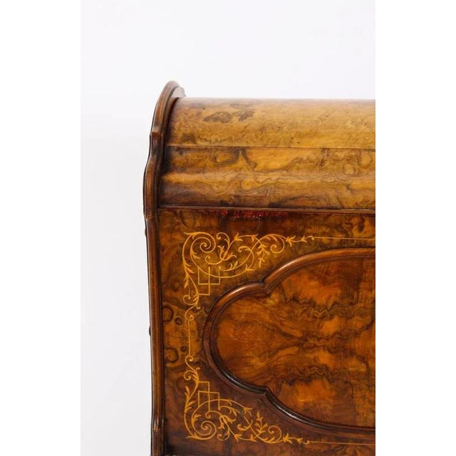 Antique Victorian Burr Walnut and Inlaid Marquetry Canterbury Magazine Rack, 19th Century For Sale - Image 14 of 18