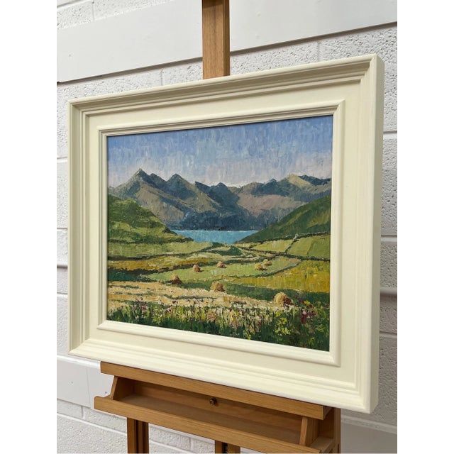 Scotland Landscape Art - Vintage Oil Painting of the Cullin Hills on Isle of Skye in Scottish Highlands, 1970 For Sale - Image 4 of 12