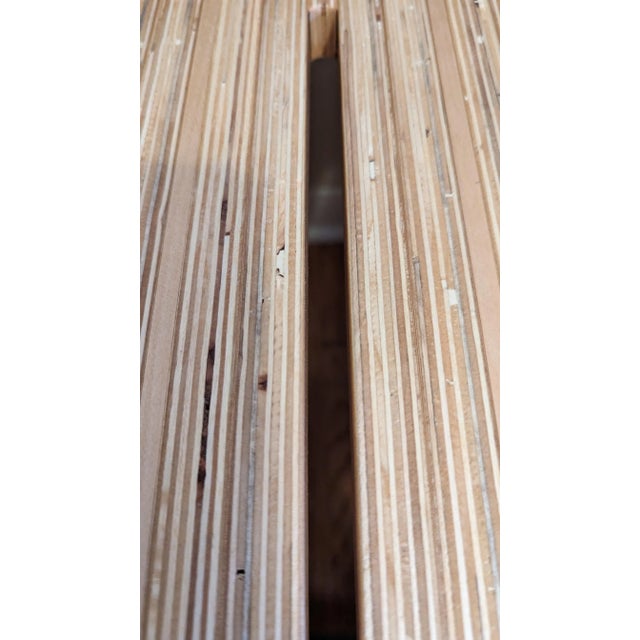 Blue Wooden Bench For Sale In Chicago - Image 6 of 8