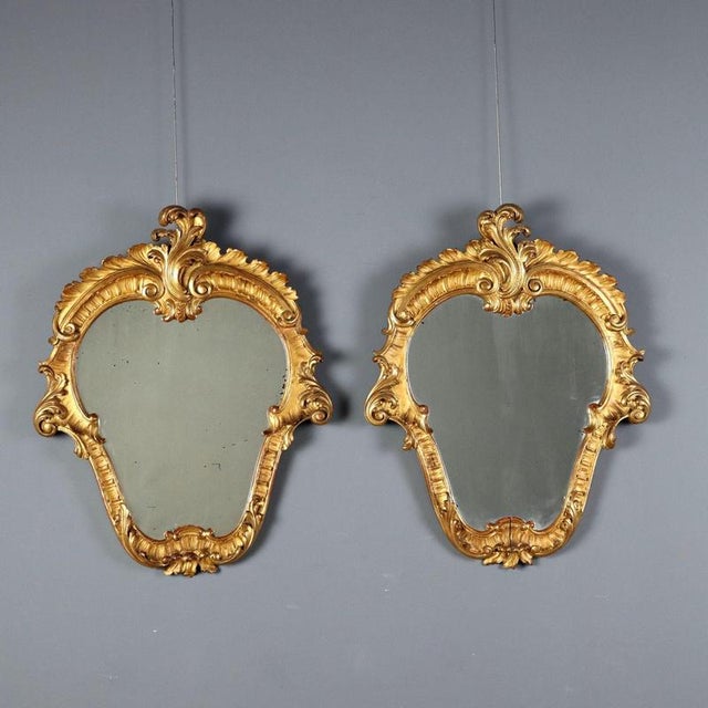 Mirrors with Carved Gilt Frames, Set of 2 For Sale - Image 11 of 11