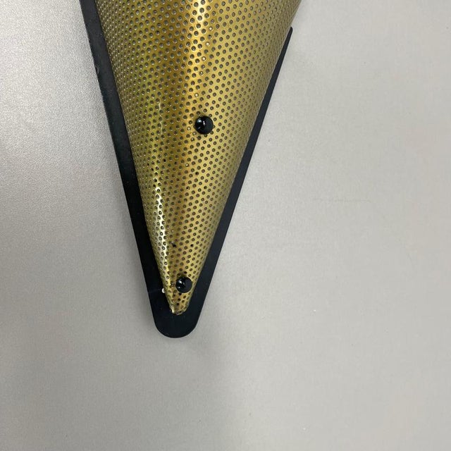 Metal Hole Pattern Theatre Wall Light in the style of Mategot, France, 1950s For Sale - Image 7 of 14