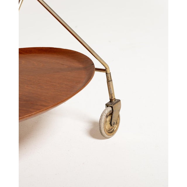 Wood Serving Trolley by J-H Fabrikerna, 1950s For Sale - Image 7 of 12