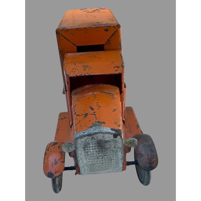 Antique Metalcraft Toy Town Grocery Advertising Truck Pressed Steel 11.5” For Sale - Image 6 of 10