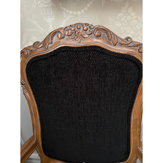 Dining Table With Set of 6 Country French Style Dining Chairs For Sale - Image 11 of 16