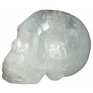 Quartz Crystal Skull with Rainbows Inside For Sale