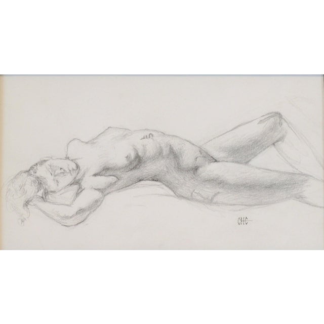 Malice by Che Leviathan | Graphite Drawing of a reclining nude figure For Sale
