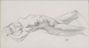 Malice by Che Leviathan | Graphite Drawing of a reclining nude figure
