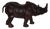 Vintage Stool in the Shape of a Rhinoceros in Cowhide Leather, 1970s For Sale